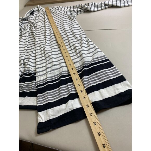 J. Jill Wearever Collection Women Striped Open Front Cardigan Sweater Plus Sz 1X - Picture 5 of 16